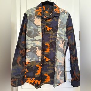 Givenchy Camo print inside out shirt button down